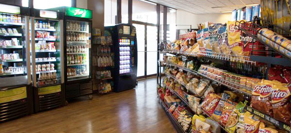 Photo display of store products 